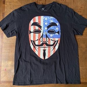 Anonymous American Flag tee X-Large size